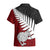 Aotearoa New Zealand Hawaiian Shirt Silver Fern Kiwi Bird and NZ Map with Maori Tribal Red Style LT03 - Polynesian Pride