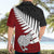 Aotearoa New Zealand Hawaiian Shirt Silver Fern Kiwi Bird and NZ Map with Maori Tribal Red Style LT03 - Polynesian Pride