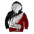 Aotearoa New Zealand Kid Hoodie Silver Fern Kiwi Bird and NZ Map with Maori Tribal Red Style LT03 Pink - Polynesian Pride