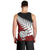 Aotearoa New Zealand Men Tank Top Silver Fern Kiwi Bird and NZ Map with Maori Tribal Red Style LT03 - Polynesian Pride