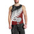 Aotearoa New Zealand Men Tank Top Silver Fern Kiwi Bird and NZ Map with Maori Tribal Red Style LT03 - Polynesian Pride