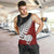 Aotearoa New Zealand Men Tank Top Silver Fern Kiwi Bird and NZ Map with Maori Tribal Red Style LT03 - Polynesian Pride