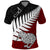 Aotearoa New Zealand Polo Shirt Silver Fern Kiwi Bird and NZ Map with Maori Tribal Red Style LT03 Pink - Polynesian Pride