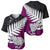 Aotearoa New Zealand Baseball Jersey Silver Fern Kiwi Bird and NZ Map with Maori Tribal Pink Style LT03 - Polynesian Pride