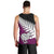 Aotearoa New Zealand Men Tank Top Silver Fern Kiwi Bird and NZ Map with Maori Tribal Pink Style LT03 - Polynesian Pride