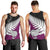 Aotearoa New Zealand Men Tank Top Silver Fern Kiwi Bird and NZ Map with Maori Tribal Pink Style LT03 - Polynesian Pride