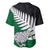 Aotearoa New Zealand Baseball Jersey Silver Fern Kiwi Bird and NZ Map with Maori Tribal Green Style LT03 - Polynesian Pride