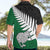 Aotearoa New Zealand Hawaiian Shirt Silver Fern Kiwi Bird and NZ Map with Maori Tribal Green Style LT03 - Polynesian Pride