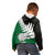 Aotearoa New Zealand Kid Hoodie Silver Fern Kiwi Bird and NZ Map with Maori Tribal Green Style LT03 - Polynesian Pride