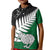 Aotearoa New Zealand Kid Polo Shirt Silver Fern Kiwi Bird and NZ Map with Maori Tribal Green Style LT03 Kid Green - Polynesian Pride