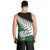 Aotearoa New Zealand Men Tank Top Silver Fern Kiwi Bird and NZ Map with Maori Tribal Green Style LT03 - Polynesian Pride