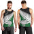 Aotearoa New Zealand Men Tank Top Silver Fern Kiwi Bird and NZ Map with Maori Tribal Green Style LT03 - Polynesian Pride