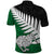 Aotearoa New Zealand Polo Shirt Silver Fern Kiwi Bird and NZ Map with Maori Tribal Green Style LT03 - Polynesian Pride