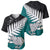 Aotearoa New Zealand Baseball Jersey Silver Fern Kiwi Bird and NZ Map with Maori Tribal Turquoise Style LT03 - Polynesian Pride