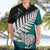 Aotearoa New Zealand Hawaiian Shirt Silver Fern Kiwi Bird and NZ Map with Maori Tribal Turquoise Style LT03 - Polynesian Pride