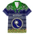 Chuuk State Christmas Family Matching Off Shoulder Maxi Dress and Hawaiian Shirt Coat of Arms Beautiful Merry Xmas Snowflake LT03 Mom's Dress Blue - Polynesian Pride