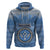 Kosrae Christmas Hoodie Coat of Arms Beautiful Merry Xmas Snowflake LT03 Blue - Polynesian Pride