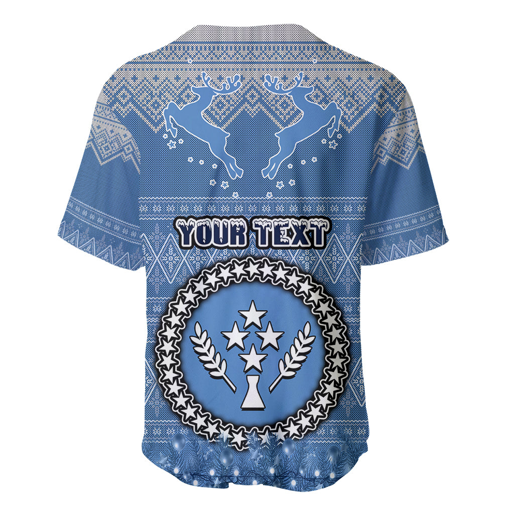 Personalised Kosrae Christmas Baseball Jersey Coat of Arms Beautiful Merry Xmas Snowflake LT03 - Polynesian Pride