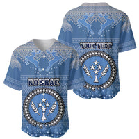 Personalised Kosrae Christmas Baseball Jersey Coat of Arms Beautiful Merry Xmas Snowflake LT03 - Polynesian Pride