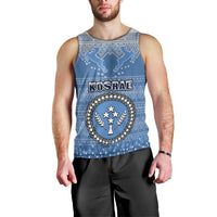 Personalised Kosrae Christmas Men Tank Top Coat of Arms Beautiful Merry Xmas Snowflake LT03 - Polynesian Pride