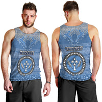 Personalised Kosrae Christmas Men Tank Top Coat of Arms Beautiful Merry Xmas Snowflake LT03 - Polynesian Pride
