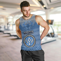 Personalised Kosrae Christmas Men Tank Top Coat of Arms Beautiful Merry Xmas Snowflake LT03 - Polynesian Pride