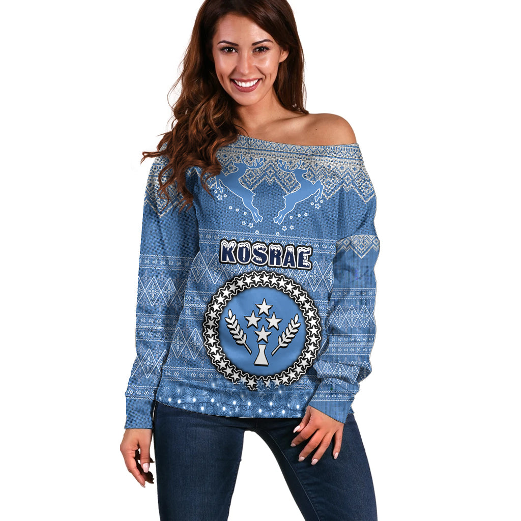 personalised-kosrae-christmas-off-shoulder-sweater-coat-of-arms-beautiful-merry-xmas-snowflake