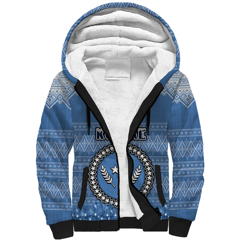 personalised-kosrae-christmas-sherpa-hoodie-coat-of-arms-beautiful-merry-xmas-snowflake