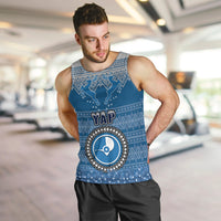 Personalised Yap Christmas Men Tank Top Coat of Arms Beautiful Merry Xmas Snowflake LT03 - Polynesian Pride