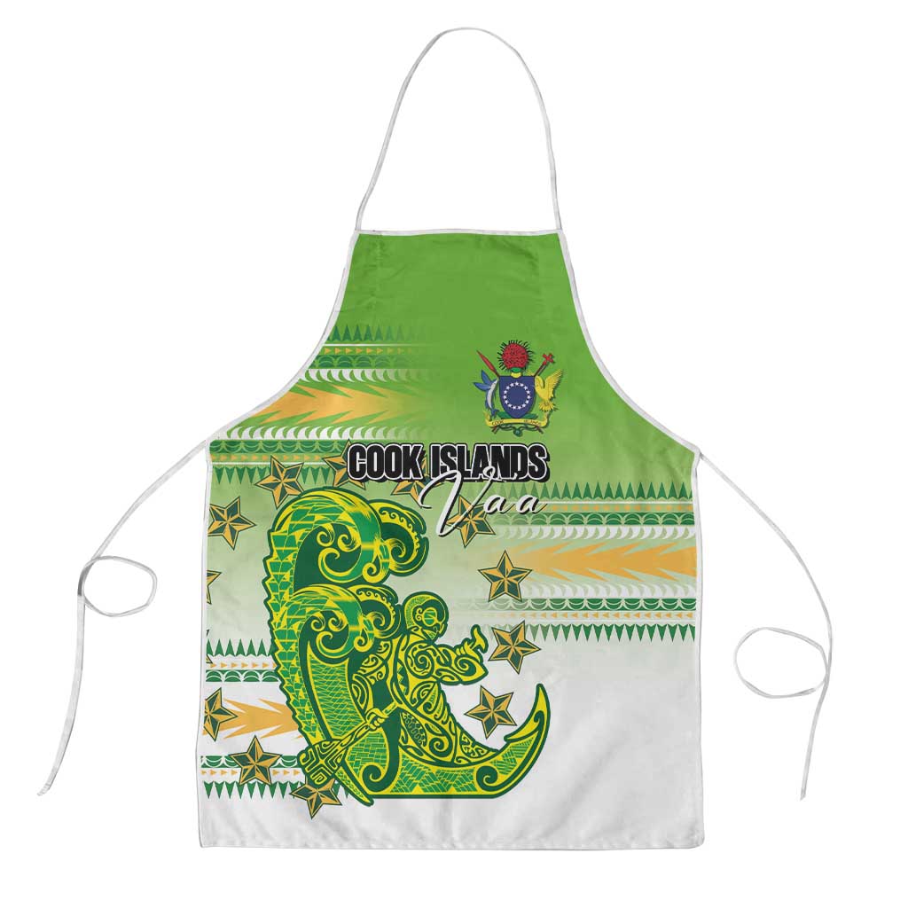 Cook Islands Va'a Race Apron Te Tatau Tattoos Sporty Style Green-White Color LT03 Green - Polynesian Pride