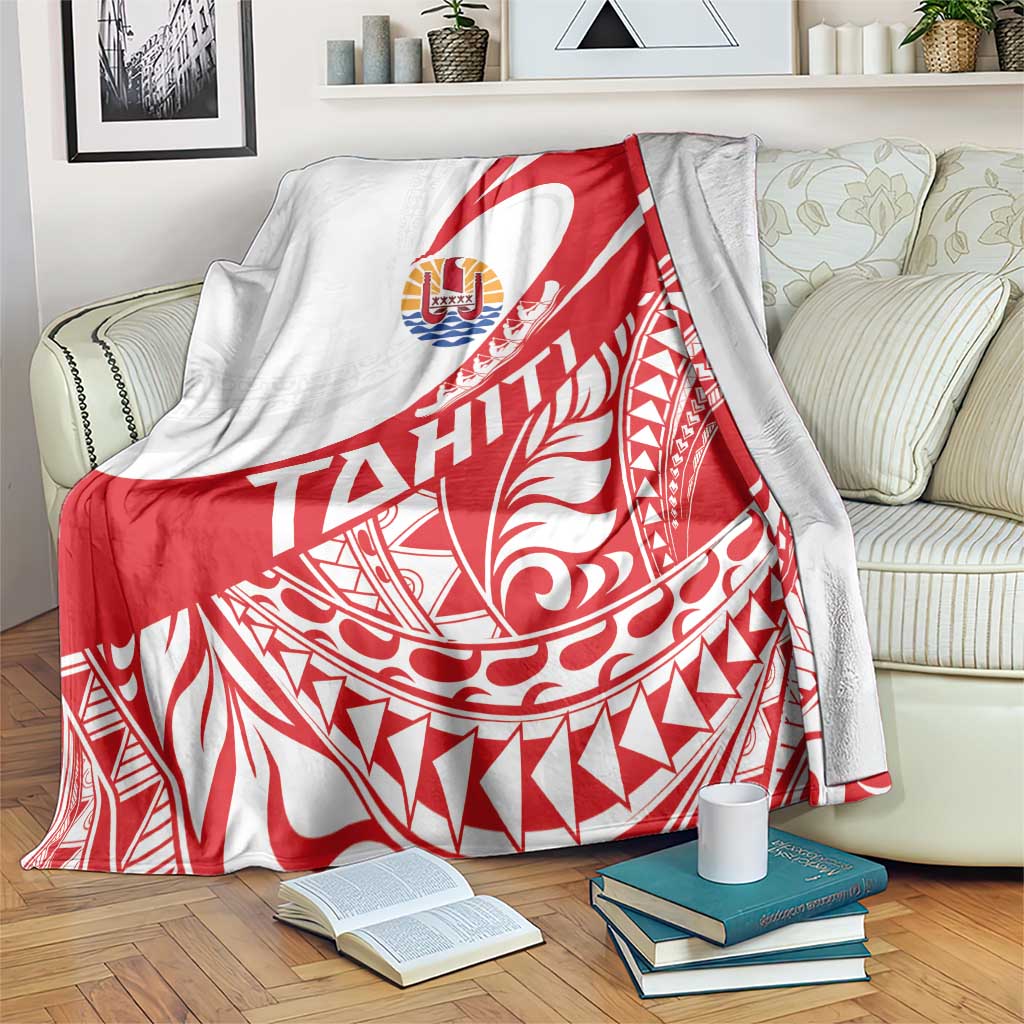 Tahiti Va'a Race Blanket Polynesian Tattoos Sporty Style LT03 Red - Polynesian Pride