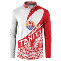 Personalised Tahiti Va'a Race Button Sweatshirt Polynesian Tattoos Sporty Style LT03 Red - Polynesian Pride