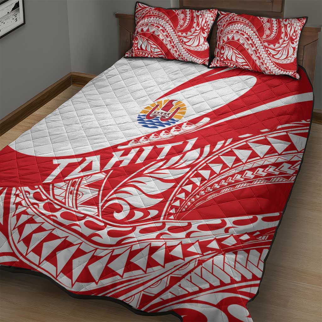Tahiti Va'a Race Quilt Bed Set Polynesian Tattoos Sporty Style LT03 - Polynesian Pride