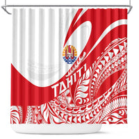 Tahiti Va'a Race Shower Curtain Polynesian Tattoos Sporty Style LT03 Red - Polynesian Pride