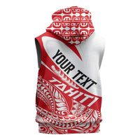 Personalised Tahiti Va'a Race Sleeveless Hoodie Polynesian Tattoos Sporty Style LT03 - Polynesian Pride