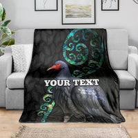 Custom Pukeko New Zealand Blanket Koru Papua Shell with Silver Fern Pattern LT03 - Polynesian Pride