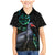 Custom Pukeko New Zealand Family Matching Mermaid Dress and Hawaiian Shirt Koru Papua Shell with Silver Fern Pattern LT03 Son's Shirt Black - Polynesian Pride