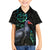 Custom Pukeko New Zealand Family Matching Puletasi Dress and Hawaiian Shirt Koru Papua Shell with Silver Fern Pattern LT03 Son's Shirt Black - Polynesian Pride