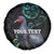 Custom Pukeko New Zealand Spare Tire Cover Koru Papua Shell with Silver Fern Pattern LT03 - Polynesian Pride