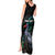 Custom Pukeko New Zealand Tank Maxi Dress Koru Papua Shell with Silver Fern Pattern LT03 - Polynesian Pride