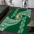 Tonga Lahaina High School Area Rug Traditional Ngatu and Polynesian Pattern LT03 Green - Polynesian Pride