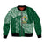 Tonga Lahaina High School Bomber Jacket Traditional Ngatu and Polynesian Pattern LT03 Unisex Green - Polynesian Pride