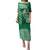 Tonga Lahaina High School Puletasi Traditional Ngatu and Polynesian Pattern LT03 Long Dress Green - Polynesian Pride