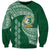 Tonga Lahaina High School Sweatshirt Traditional Ngatu and Polynesian Pattern LT03 Unisex Green - Polynesian Pride