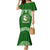 Tonga Liahona High School Family Matching Mermaid Dress and Hawaiian Shirt Traditional Ngatu and Polynesian Pattern LT03 Mom's Dress Green - Polynesian Pride