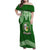 Tonga Liahona High School Family Matching Off Shoulder Maxi Dress and Hawaiian Shirt Traditional Ngatu and Polynesian Pattern LT03 Mom's Dress Green - Polynesian Pride