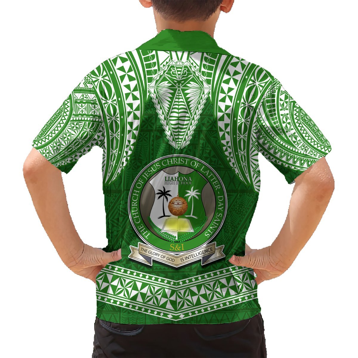 Tonga Liahona High School Hawaiian Shirt Traditional Ngatu and Polynesian Pattern LT03 - Polynesian Pride