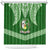 Tonga Liahona High School Shower Curtain Traditional Ngatu and Polynesian Pattern LT03 Green - Polynesian Pride