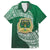 Tonga Saineha High School Family Matching Puletasi Dress and Hawaiian Shirt Traditional Ngatu and Polynesian Pattern LT03 Dad's Shirt - Short Sleeve Green - Polynesian Pride