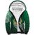 Tonga Saineha High School Sherpa Hoodie Traditional Ngatu and Polynesian Pattern LT03 Unisex Green - Polynesian Pride